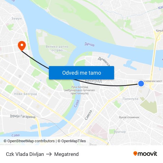 Czk Vlada Divljan to Megatrend map