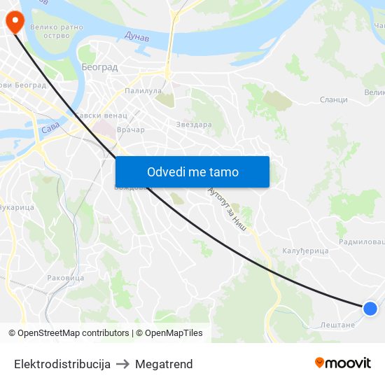 Elektrodistribucija to Megatrend map