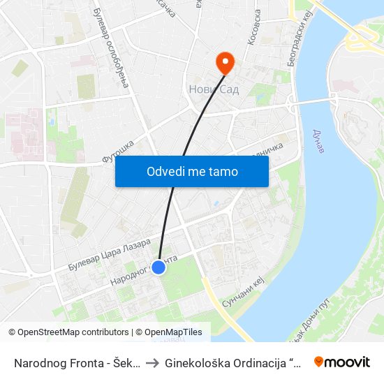 Narodnog Fronta - Šekspirova to Ginekološka Ordinacija “Dr Veber” map