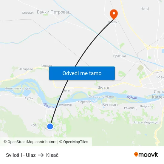 Sviloš I - Ulaz to Kisač map