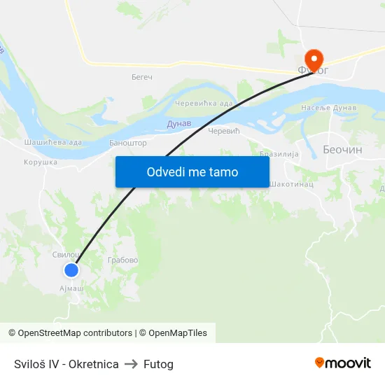 Sviloš IV - Okretnica to Futog map