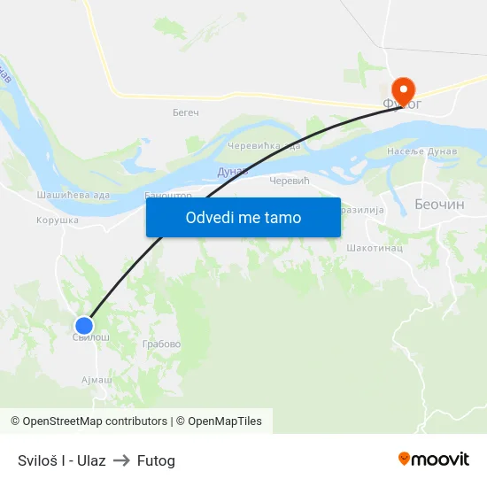Sviloš I - Ulaz to Futog map