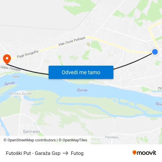 Futoški Put - Garaža Gsp to Futog map