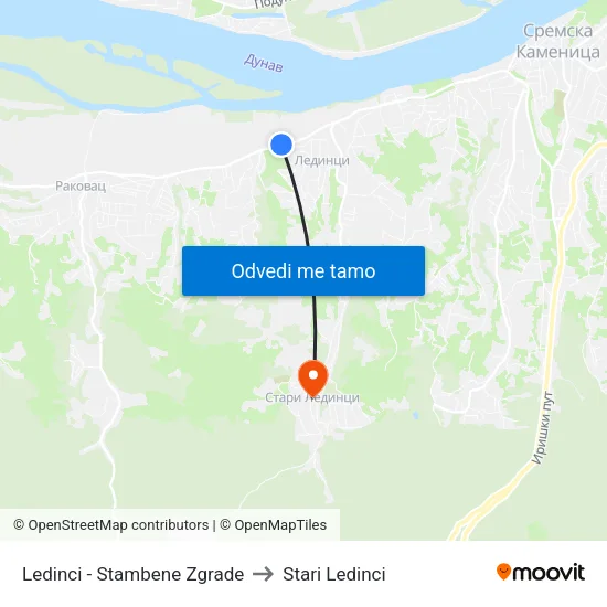 Ledinci - Stambene Zgrade to Stari Ledinci map