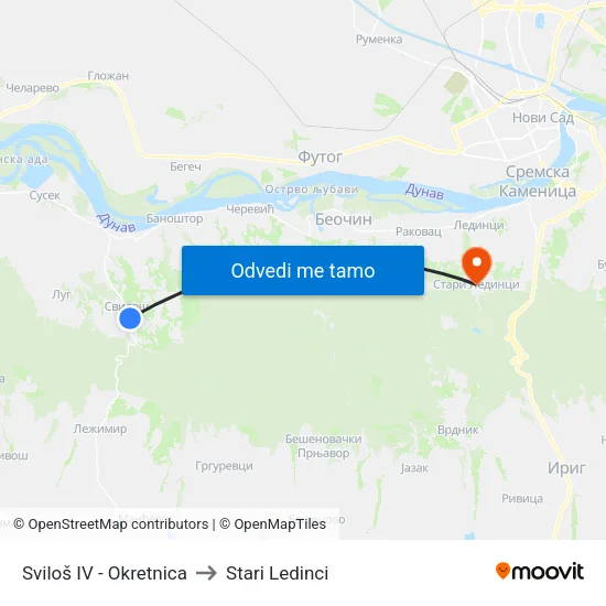 Sviloš IV - Okretnica to Stari Ledinci map