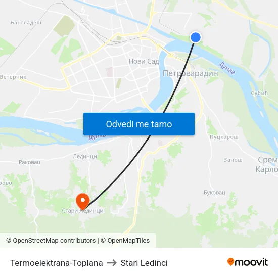 Termoelektrana-Toplana to Stari Ledinci map