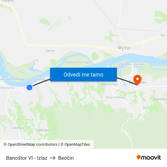 Banoštor VI - Izlaz to Beočin map