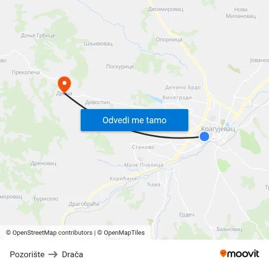 Pozorište to Drača map