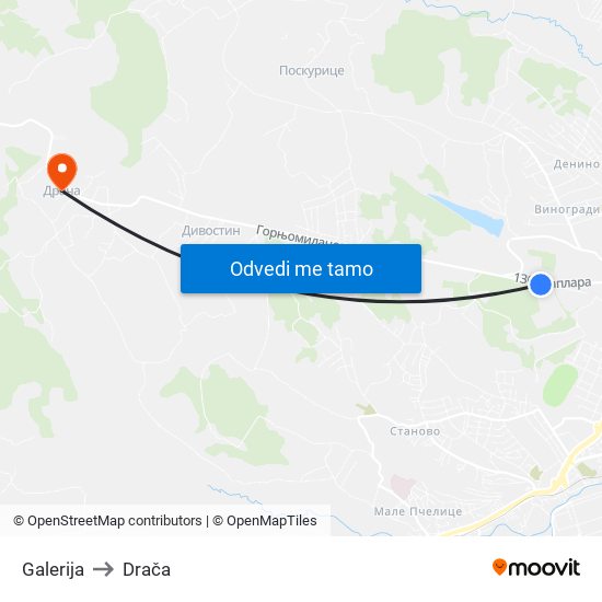 Galerija to Drača map