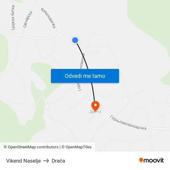 Vikend Naselje to Drača map
