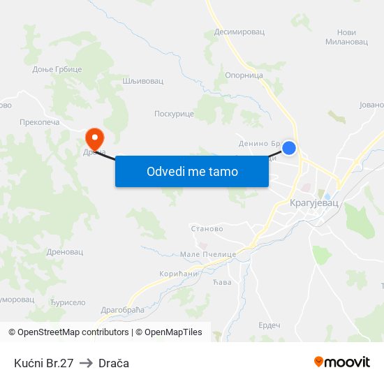 Kućni Br.27 to Drača map