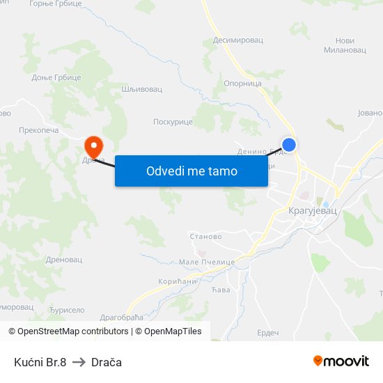 Kućni Br.8 to Drača map