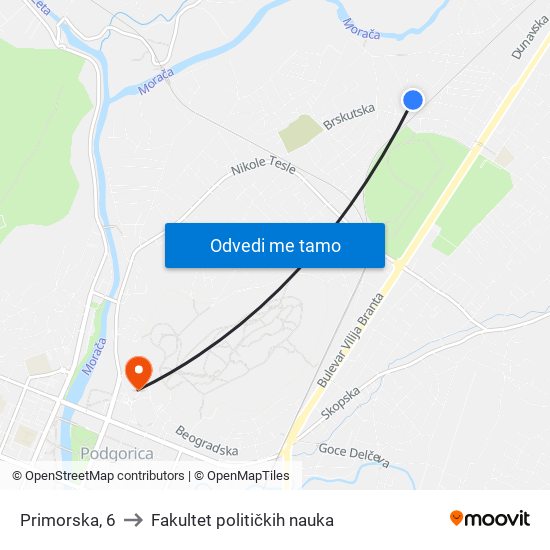 Primorska, 6 to Fakultet političkih nauka map