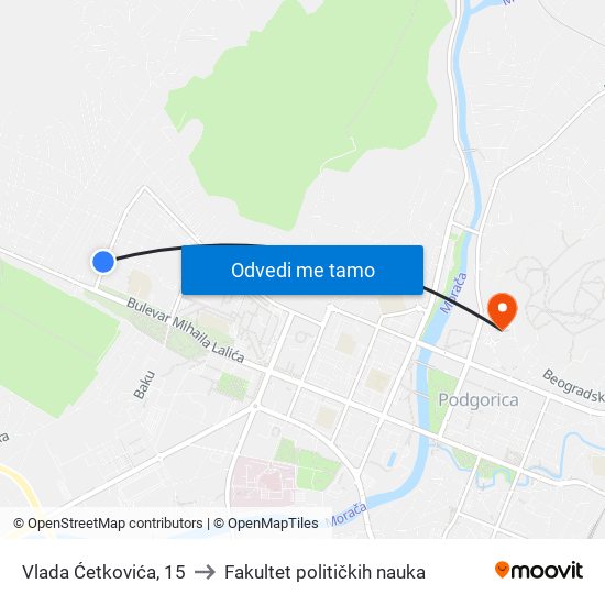 Vlada Ćetkovića, 15 to Fakultet političkih nauka map