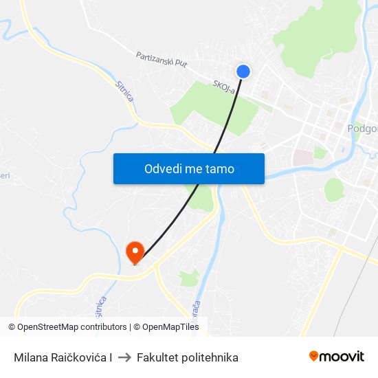 Milana Raičkovića I to Fakultet politehnika map