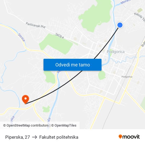 Piperska, 27 to Fakultet politehnika map