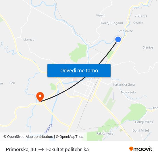 Primorska, 40 to Fakultet politehnika map
