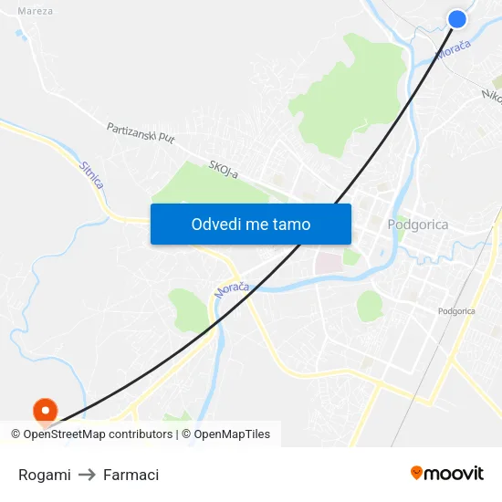 Rogami to Farmaci map