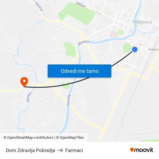 Dom Zdravlja Pobrežje to Farmaci map