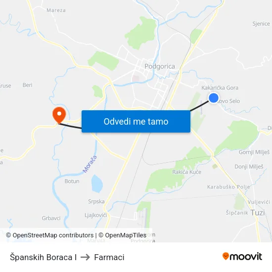 Španskih Boraca I to Farmaci map