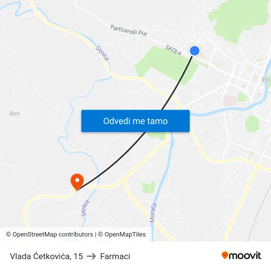 Vlada Ćetkovića, 15 to Farmaci map