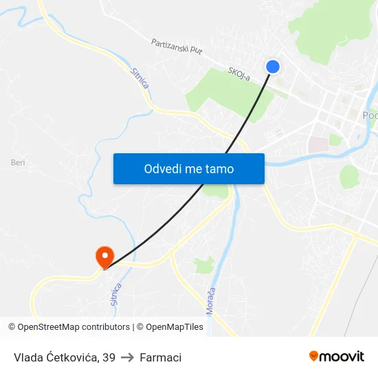 Vlada Ćetkovića, 39 to Farmaci map