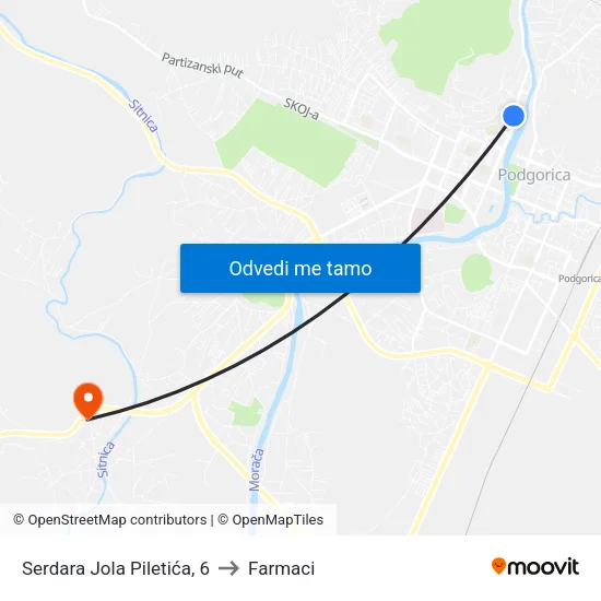 Serdara Jola Piletića, 6 to Farmaci map