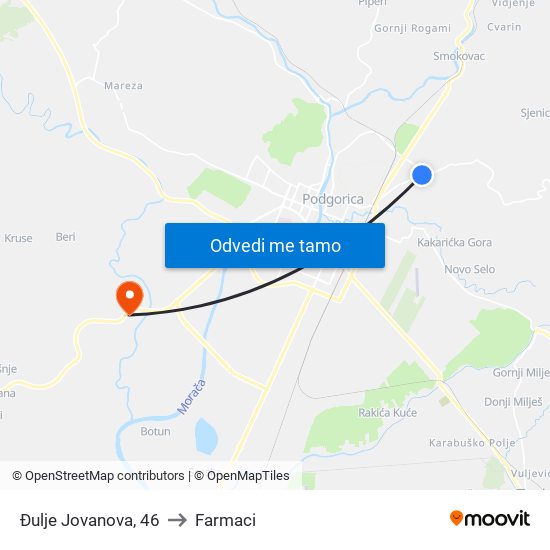 Đulje Jovanova, 46 to Farmaci map