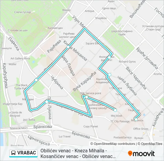 VRABAC  Line Map