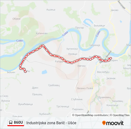 860U  Line Map