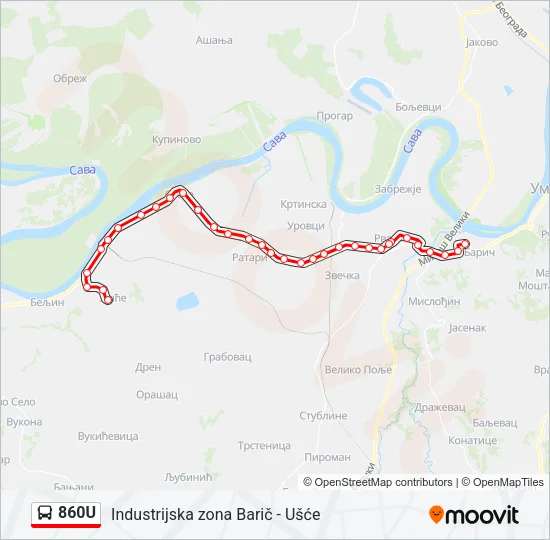860U  Line Map