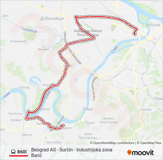 860I  Line Map