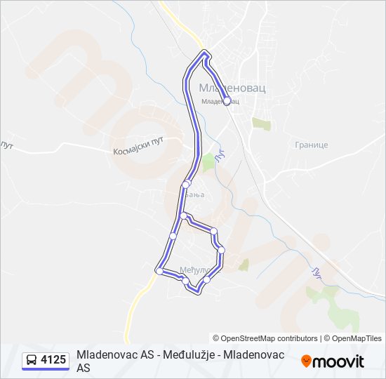 4125 bus Line Map