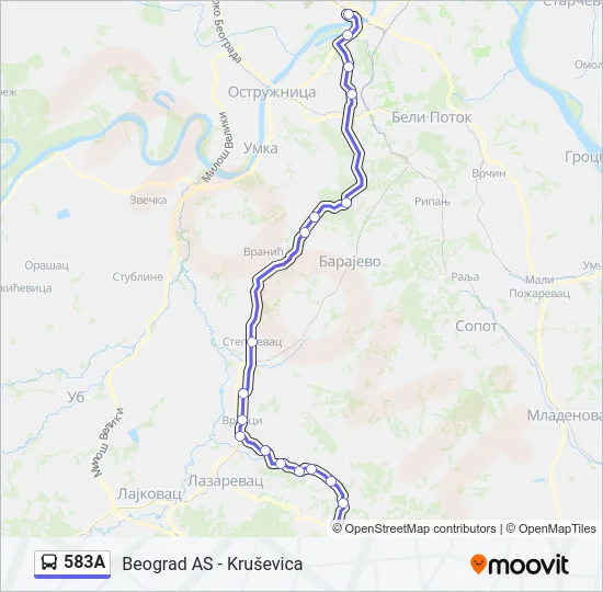 583A  mapa linije