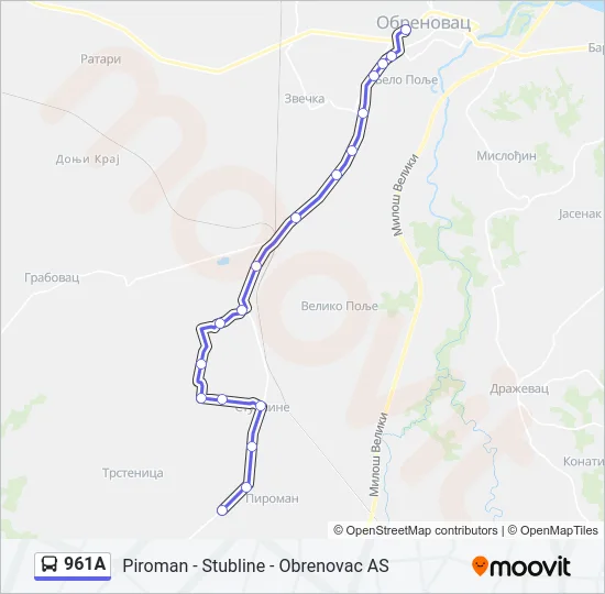 961A  Line Map
