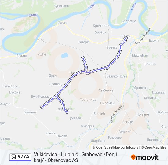 977A bus Line Map