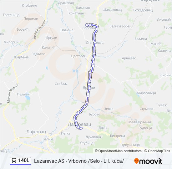 140L bus Line Map