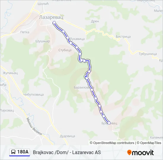 180A  Line Map