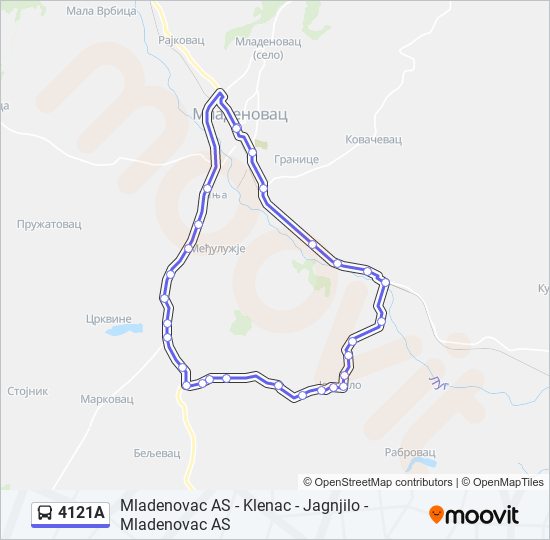 4121A bus Line Map