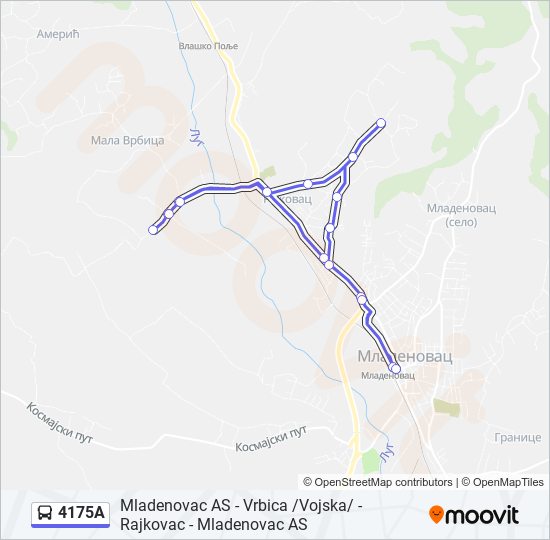 4175A bus Line Map