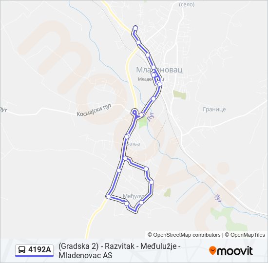 4192A bus Line Map