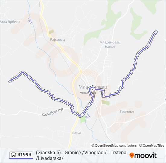 4199B autobus mapa linije