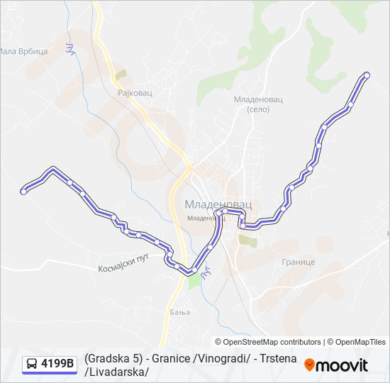4199B bus Line Map