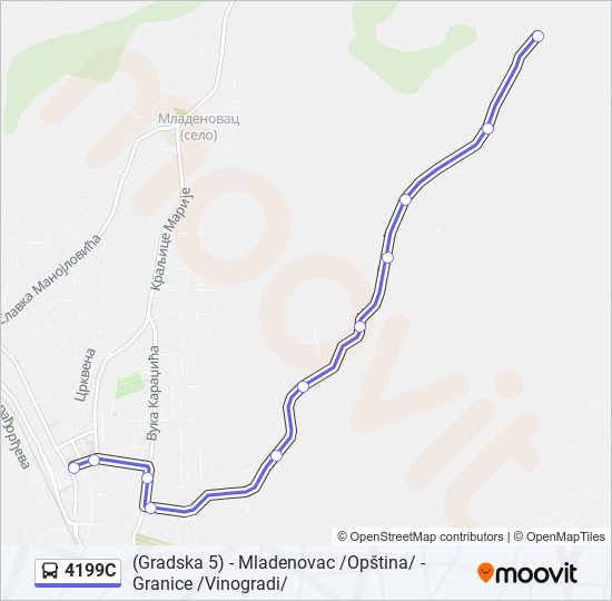 4199C autobus mapa linije