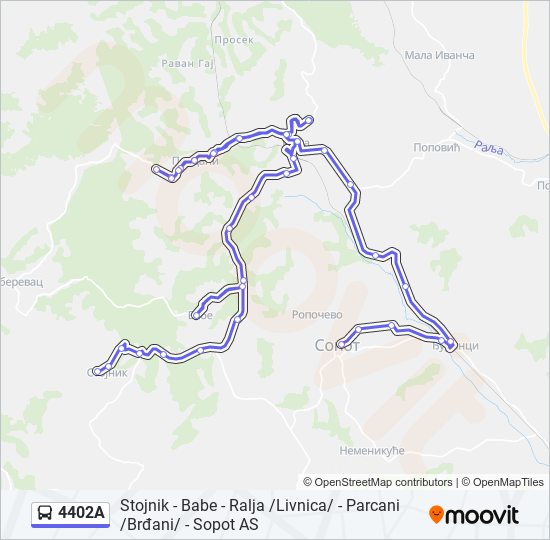 4402A bus Line Map