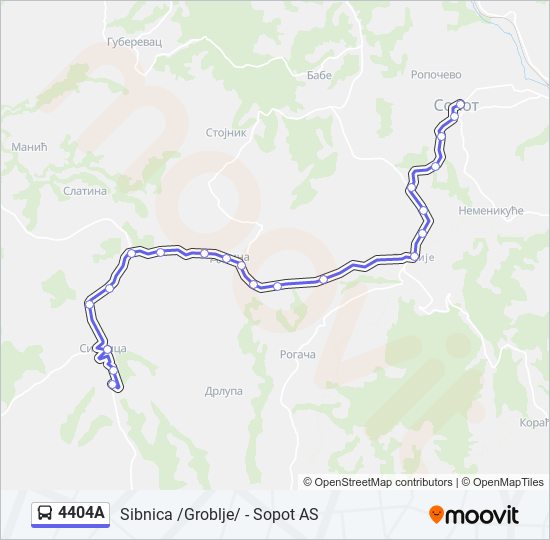 4404A bus Line Map