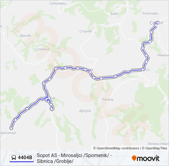 4404B  mapa linije