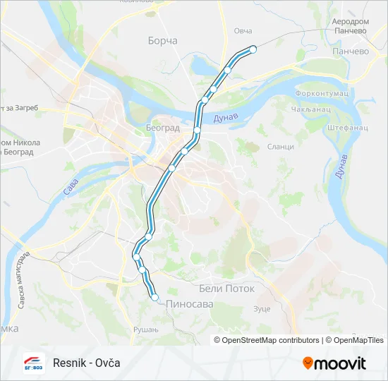 BG:VOZ 2 Train Line Map