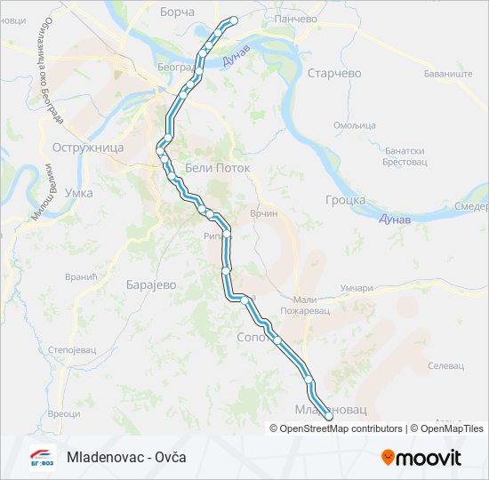 BG:VOZ 3 train Line Map