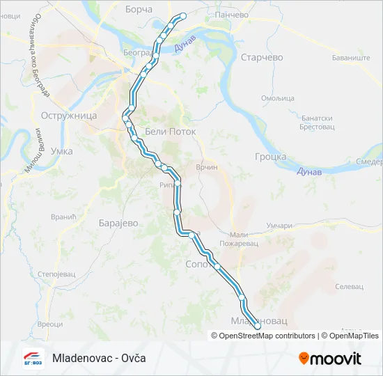 BG:VOZ 3 Train Line Map